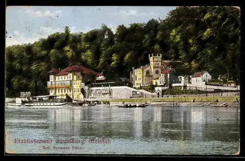 AK Meissen, Gasthaus Geipelburg, Bes. Hermann Hähne