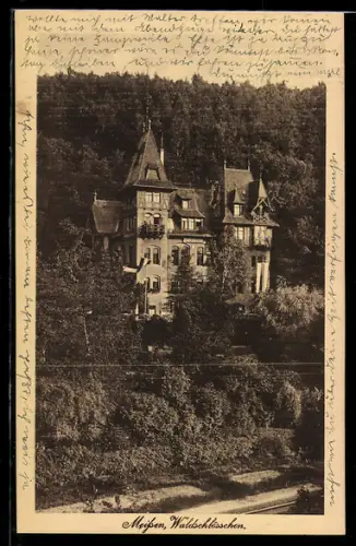 AK Meissen, Gasthaus Waldschlössschen