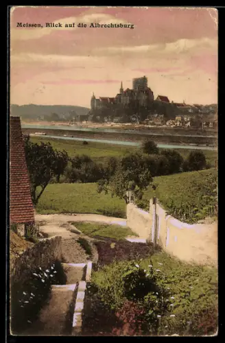 AK Meissen, Blick auf die Albrechtsburg