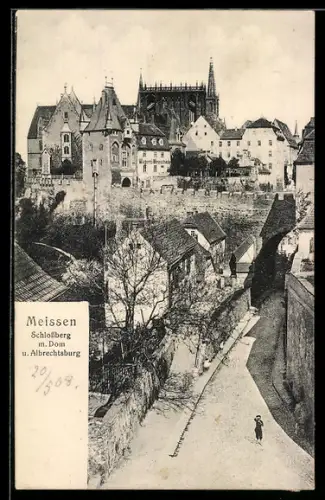 AK Meissen, Schlossberg mit Dom
