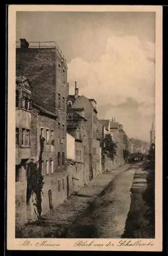 AK Meissen / Sachsen, Blick von der Schulbrücke