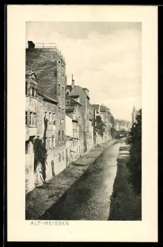 AK Alt-Meissen, Blick von der Schulbrücke