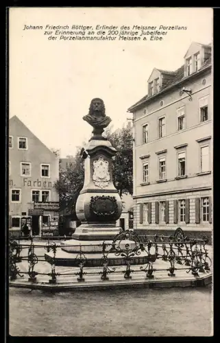 AK Meissen a. Elbe, 200 jährige Jubelfeier der Porzellanmanufaktur, Johann Friedrich Böttger