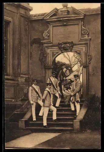 AK Meissen, St. Afra, Afraner 1910, Fahnenabteilung