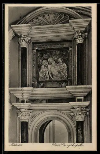 AK Meissen, Dom, Georgskapelle, Portal-Relief
