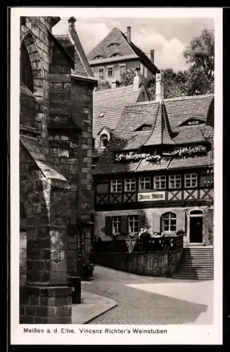 AK Meissen a. d. Elbe, Gasthaus Vincenz Richter`s Weinstuben