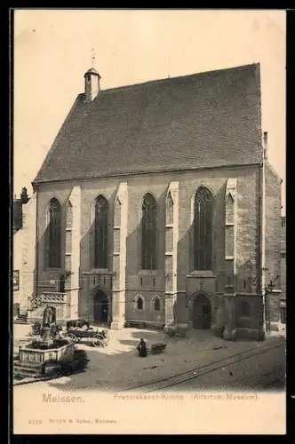 AK Meissen, Franziskaner-Kirche Altertum-Museum