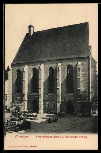 AK Meissen, Franziskaner-Kirche Altertum-Museum
