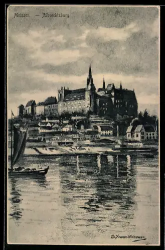 Künstler-AK Meissen, Albrechtsburg