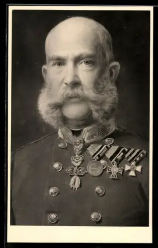 AK Kaiser Franz Josef I. von Österreich in Uniform mit Orden
