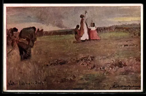 AK Rotes Kreuz Nr. 437: Österreichische Soldaten während der Feldmesse