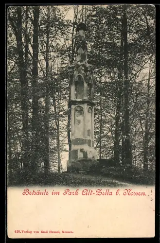 AK Alt-Zella b. Nossen, Betsäule im Park