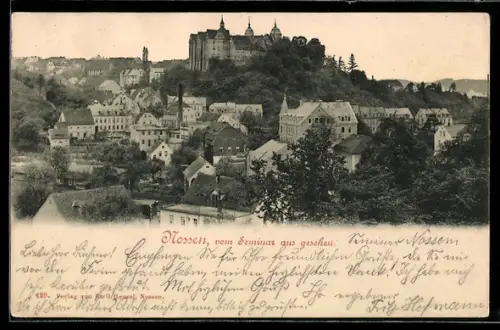 AK Nossen, Ortsansicht vom Seminar aus gesehen, Schloss