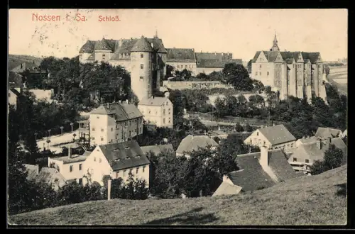 AK Nossen i. Sa., Teilansicht mit Schloss