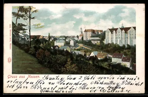 AK Nossen, Schloss und Ortsansicht