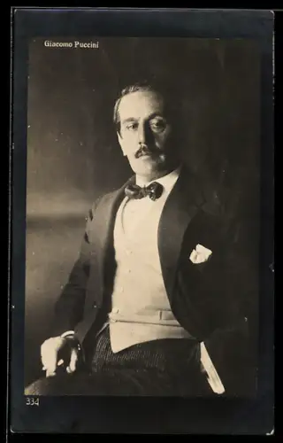 Foto-AK Portrait Giacomo Puccini