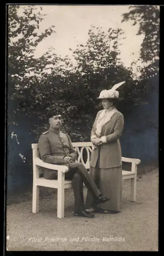 AK Fürst Friedrich und Fürstin Bathildis von Waldeck-Pyrmont