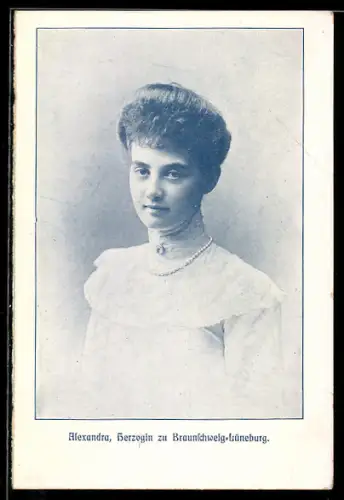 AK Portrait Alexandra Herzogin zu Braunschweig-Lüneburg