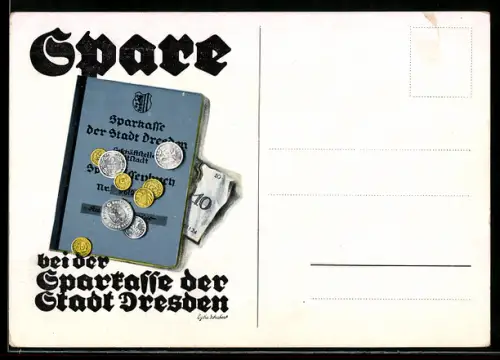 AK Dresden, Spare bei der Sparkasse der Stadt Dresden, Sparbuch