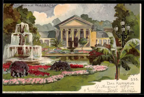 Künstler-AK C. Pfaff: Wiesbaden, Kurhaus