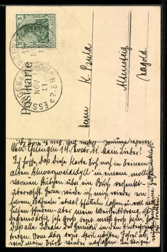 AK Graf Zeppelin, Portrait mit Fliege