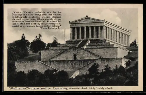 AK Donaustauf bei Regensburg, Walhalla