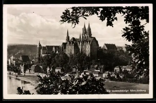 AK Meissen, Blick zur Albrechtsburg
