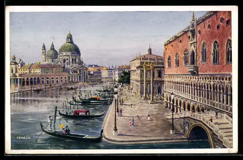 Künstler-AK Venezia, La Chiesa della Salute