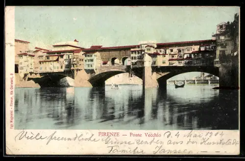 AK Firenze, Ponte Vecchio sul fiume Arno