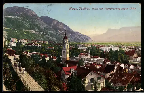 AK Meran /Tappeinerweg, Blick gegen Süden