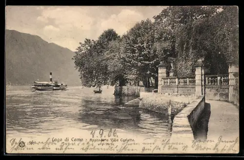 AK Tremezzo /Lago di Como, Approdo a Villa Carlotta
