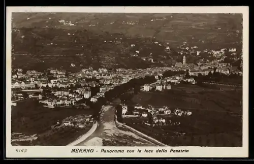 AK Merano, Panorama con la foce della Passiria
