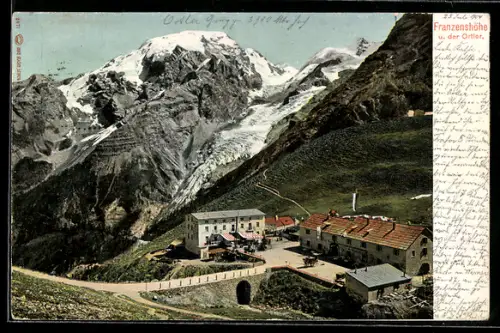 AK Franzenshöhe, Stationsansicht mit Ortler