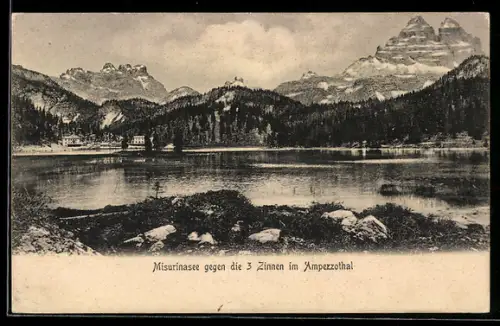 AK Misurina, Misurinasee gegen die 3 Zinnen im Ampezzothal