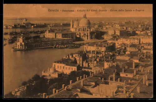 AK Venezia, Panorama, Entrata del Canal Grande, Chiesa della Salute e Dogana