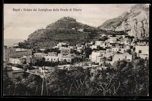AK Capri, Veduta del Castiglione dalla Strada di Tiberio