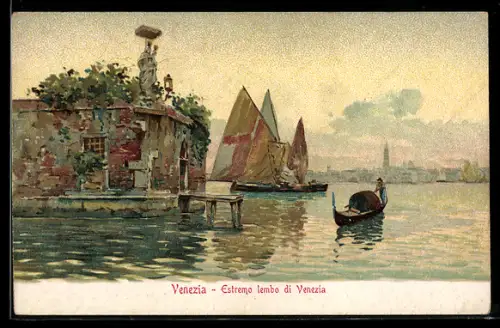 AK Venezia, Estremo lembo di Venezia, Segelboote, Gondel
