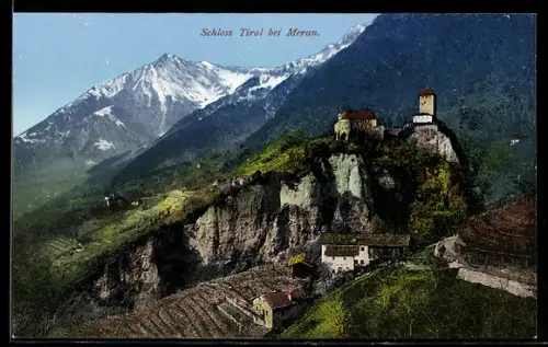 AK Meran, Ansicht von Schloss Tirol
