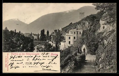 AK Meran, Partie an der Gilfpromenade