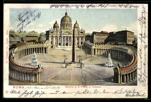 Künstler-AK Roma, Basilica di S. Pietro in Vaticano