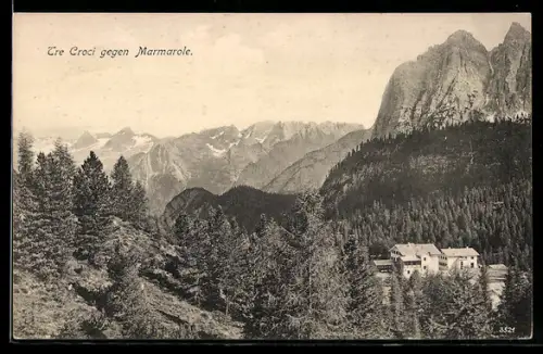 AK Tre Croci, Vista verso le Marmarole