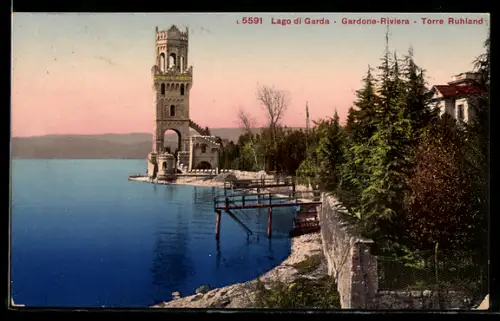 AK Gardone Riviera /Lago di Garda, Torre Ruhland