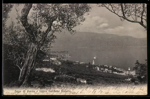 AK Gardone Riviera /Lago di Garda, Veduta panoramica