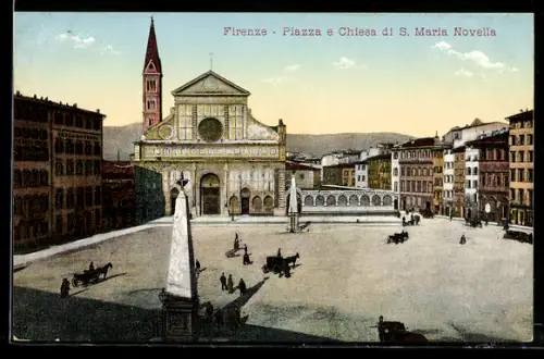 AK Firenze, Piazza e Chiesa di S. Maria Novella