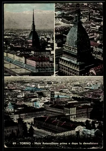 AK Torino, Mole Antonelliana prima e dopo la demolizione