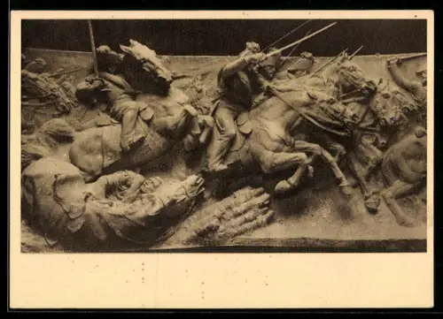 AK Torino, Monumento al Carabiniere Reale (Scultore Edoardo Rubino), particolare del bassorilievo
