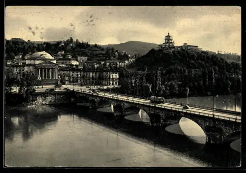AK Torino, Gran Madre e Cappuccini con ponte sul Po