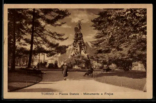 AK Torino, Piazza Statuto, Monumento a Frejus