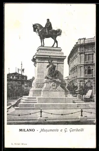 AK Milano, Monumento a G. Garibaldi