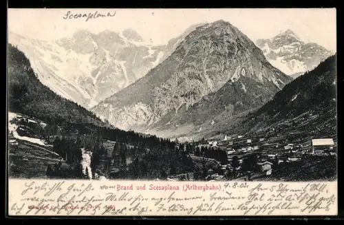 AK Brand, Panorama mit Scesaplana